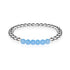 Coy | Argent | Aigue-marine | Bracelet d'expression de pierres précieuses